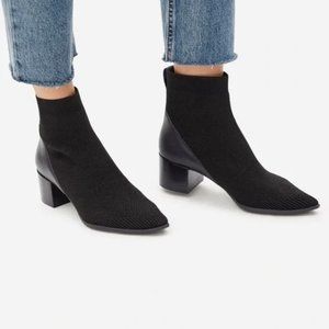 EVERLANE Boss Boot ReKnit Ankle Booties Black 7